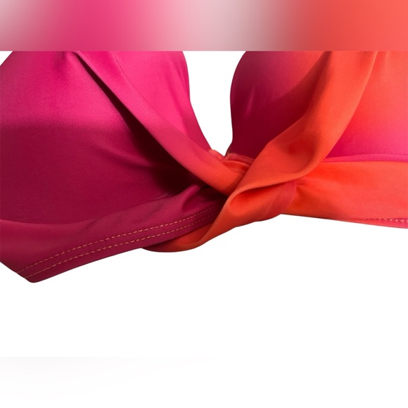NWT SHEIN Bikini Top Orange and Pink 1XL - Picture 7 of 9